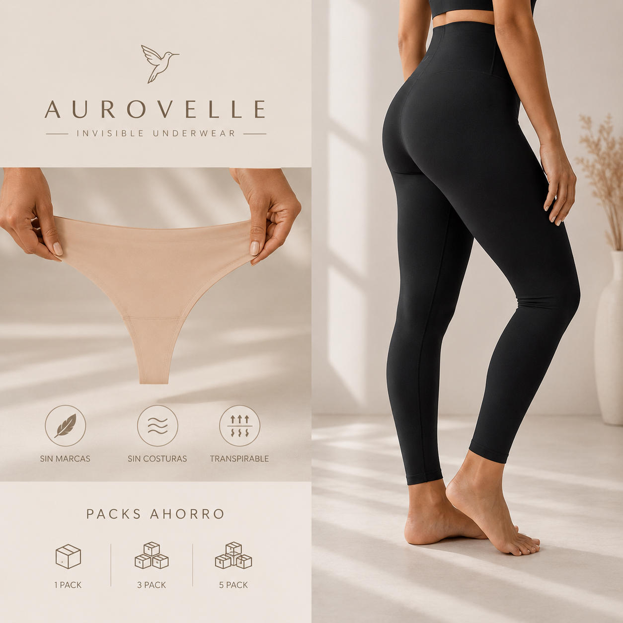Tanga Invisible Anti Camel Toe – Cintura Alta